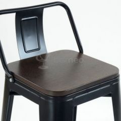 Барный стул N-238 Tolix Wood style Черный в Чайковском - chaykovskiy.mebel24.online | фото 3