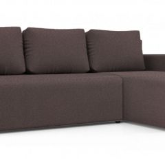 Диван угловой Алиса 3 Bahama PLUM - Teos Dark Brown в Чайковском - chaykovskiy.mebel24.online | фото