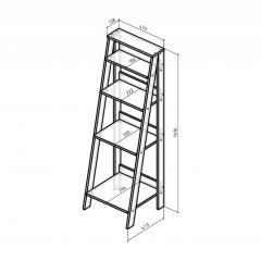 Этажерка лофт (белый) в Чайковском - chaykovskiy.mebel24.online | фото 3