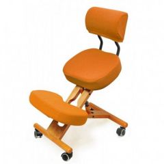 Коленный стул со спинкой Smartstool KW02В + Чехлы в Чайковском - chaykovskiy.mebel24.online | фото 4