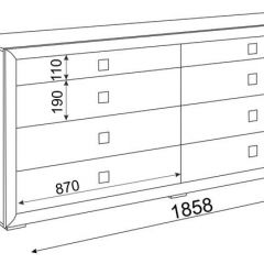 Комод большой Глэдис М27 (ЯШС/Белый) в Чайковском - chaykovskiy.mebel24.online | фото 2