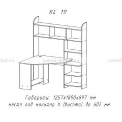 Компьютерный стол №19 (Анкор темный) в Чайковском - chaykovskiy.mebel24.online | фото 3