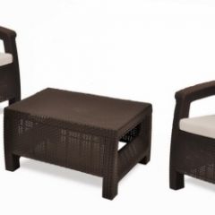 Комплект мебели Корфу Уикенд (Corfu Weekend) коричневый - серо-бежевый * в Чайковском - chaykovskiy.mebel24.online | фото