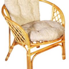 Кресло Багама, подушки светлые обычные шенил (Мёд) в Чайковском - chaykovskiy.mebel24.online | фото 1