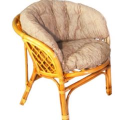 Кресло Багама, подушки светлые полные шенил (Мёд) в Чайковском - chaykovskiy.mebel24.online | фото