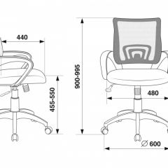 Кресло Бюрократ CH-695N/BL/TW-11 синий TW-05 черный TW-11 в Чайковском - chaykovskiy.mebel24.online | фото 4