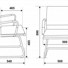 Кресло для посетителя Бюрократ CH-993-LOW-V/M01 черный в Чайковском - chaykovskiy.mebel24.online | фото 3