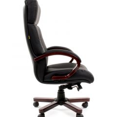 Кресло для руководителя CHAIRMAN  421 (Натуральная кожа) Черное в Чайковском - chaykovskiy.mebel24.online | фото 3