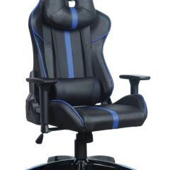 Кресло компьютерное BRABIX "GT Carbon GM-120" (черное/синее) 531930 в Чайковском - chaykovskiy.mebel24.online | фото
