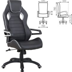 Кресло компьютерное BRABIX "Techno Pro GM-003" (черное/серое, вставки серые) 531814 в Чайковском - chaykovskiy.mebel24.online | фото 2