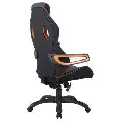 Кресло компьютерное BRABIX Techno Pro GM-003 (ткань черное/серое, вставки оранжевые) 531813 в Чайковском - chaykovskiy.mebel24.online | фото 6