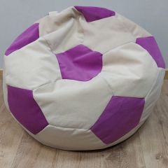 Кресло-мешок Мяч M (Nice Vanilla-Shaggy Fuchsia) в Чайковском - chaykovskiy.mebel24.online | фото