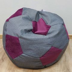 Кресло-мешок Мяч M (Twist Black-Shaggy Wine) в Чайковском - chaykovskiy.mebel24.online | фото