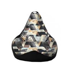 Кресло-мешок XL Snow Brown-Black в Чайковском - chaykovskiy.mebel24.online | фото