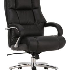 Кресло офисное BRABIX PREMIUM "Bomer HD-007" (рециклированная кожа, хром, черное) 531939 в Чайковском - chaykovskiy.mebel24.online | фото