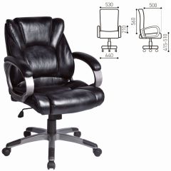Кресло офисное BRABIX "Eldorado EX-504", экокожа, черное, 530874 в Чайковском - chaykovskiy.mebel24.online | фото 3