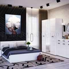НЭНСИ NEW Кровать 1,4 м (Белый глянец холодный/Белый) в Чайковском - chaykovskiy.mebel24.online | фото 2