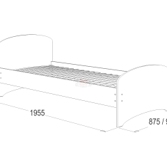 Кровать-4 одинарная (900*1900) в Чайковском - chaykovskiy.mebel24.online | фото 2