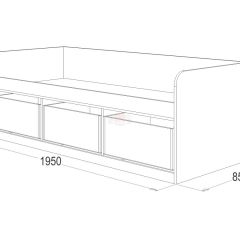 Кровать-8 одинарная с 3-мя ящиками (800*1900) ЛДСП в Чайковском - chaykovskiy.mebel24.online | фото 3
