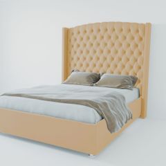 Кровать Берлин ЛЮКС с ПМ 1200 (экокожа бежевая) в Чайковском - chaykovskiy.mebel24.online | фото