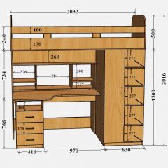 Кровать-чердак Аракс в Чайковском - chaykovskiy.mebel24.online | фото 4