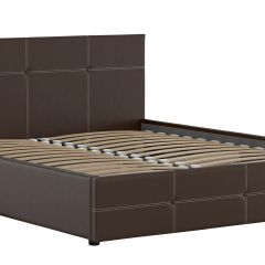 Кровать двойная Синди 160 + ортопед + ПМ + дно (арт. Марика 468 к/з (шоколад)) в Чайковском - chaykovskiy.mebel24.online | фото 2
