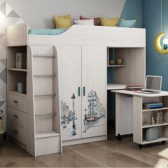 КАПРИЗ-8 Кровать 800 двухъярусная без рисунка в Чайковском - chaykovskiy.mebel24.online | фото 2