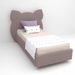 Кровать Котя с ортопедическим основанием 1200 (велюр темно-серый) в Чайковском - chaykovskiy.mebel24.online | фото