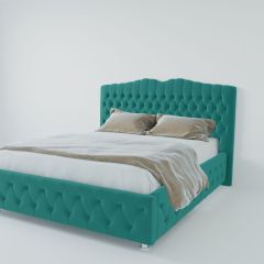 Кровать Нягань с ПМ 2000 (велюр бирюзовый) в Чайковском - chaykovskiy.mebel24.online | фото 2