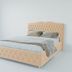 Кровать Нягань с ПМ 800 (экокожа бежевая) в Чайковском - chaykovskiy.mebel24.online | фото 2