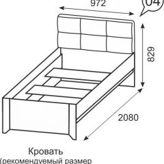 Кровать одинарная 900 Твист 04 в Чайковском - chaykovskiy.mebel24.online | фото 1