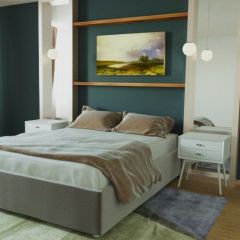 Кровать Подиум с ортопедическим основанием 1200 (велюр темно-серый) в Чайковском - chaykovskiy.mebel24.online | фото 3