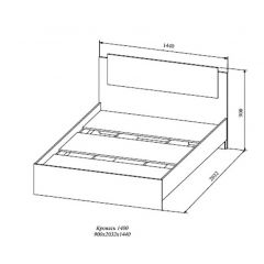 СОФИ СКР1400.1Кровать 1400 в Чайковском - chaykovskiy.mebel24.online | фото 2