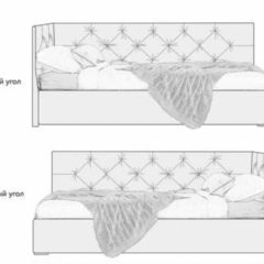 Кровать угловая Лилу интерьерная +основание (90х200) в Чайковском - chaykovskiy.mebel24.online | фото 2