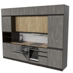 Кухонный гарнитур Адажио люкс 3000 мм в Чайковском - chaykovskiy.mebel24.online | фото 4