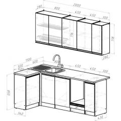 Кухонный гарнитур Адажио прайм 400 1100х2000 мм в Чайковском - chaykovskiy.mebel24.online | фото 2