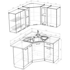 Кухонный гарнитур Лариса оптима 2 1500х1300 мм в Чайковском - chaykovskiy.mebel24.online | фото 2