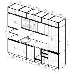 Кухонный гарнитур Лоретта люкс 3000 мм в Чайковском - chaykovskiy.mebel24.online | фото 2