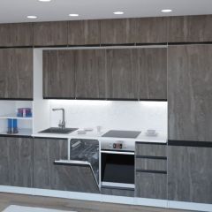 Кухонный гарнитур Ноктюрн люкс 3000 мм в Чайковском - chaykovskiy.mebel24.online | фото