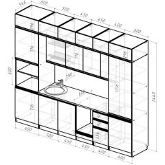 Кухонный гарнитур Ноктюрн люкс 3000 мм в Чайковском - chaykovskiy.mebel24.online | фото 2