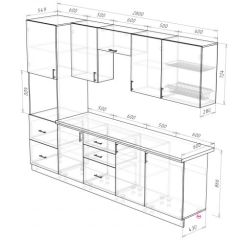 Кухонный гарнитур Прованс (2.8 м) с карнизом в Чайковском - chaykovskiy.mebel24.online | фото 3