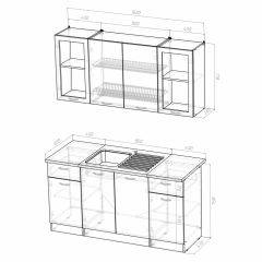 Кухонный гарнитур Сабрина стандарт 1600 в Чайковском - chaykovskiy.mebel24.online | фото 3