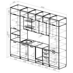 Кухонный гарнитур Сапфир 2 экстра 3000 мм в Чайковском - chaykovskiy.mebel24.online | фото 2