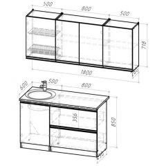 Кухонный гарнитур Сиена макси 1800 мм в Чайковском - chaykovskiy.mebel24.online | фото 2