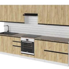 Кухонный гарнитур Янтарь экстра 3000 мм в Чайковском - chaykovskiy.mebel24.online | фото 4
