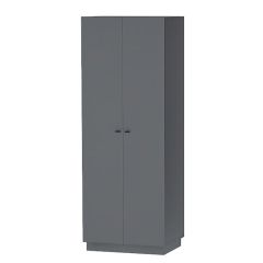 Квадро ШК-1 Шкаф 2дв. (ЛДСП графит) в Чайковском - chaykovskiy.mebel24.online | фото