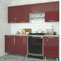Модульная кухня Танго бордо в Чайковском - chaykovskiy.mebel24.online | фото