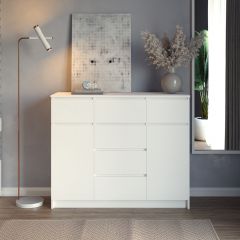МОРИ МК 1200.4 Комод (белый) в Чайковском - chaykovskiy.mebel24.online | фото 3