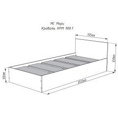 МОРИ КРМ 900.1/1 Кровать (настил) графит в Чайковском - chaykovskiy.mebel24.online | фото 3