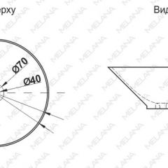 Накладная раковина melana mln-7020-b1+b18 (t4006hb1+b18 ) (сине-черная) в Чайковском - chaykovskiy.mebel24.online | фото 2